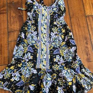 FREE PEOPLE FLORAL PATTERNED SMOCK DRESS